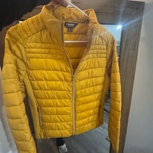Ci Sono Women's Yellow Puffer Jacket Size L